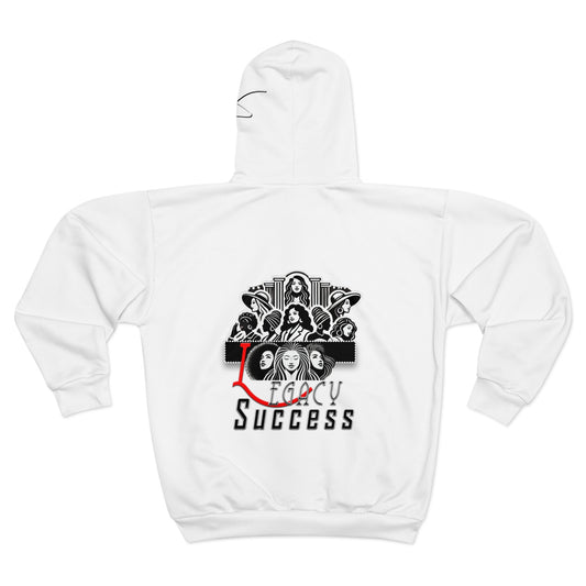 DNT: Legacy Success - Unisex Zip Hoodie (White)