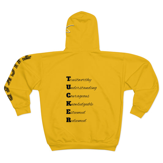 I Am: TUCKER - Unisex Zip Hoodie (Yellow)