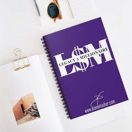 DNT: Legacy 2 Millionaire - Spiral Notebook - Ruled Line (Purple)