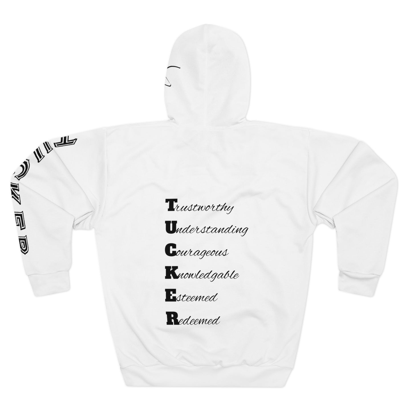 I Am: TUCKER - Unisex Pullover Hoodie (White)