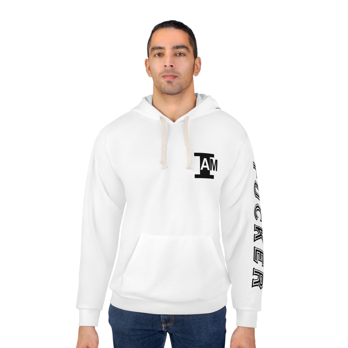 I Am: TUCKER - Unisex Pullover Hoodie (White)