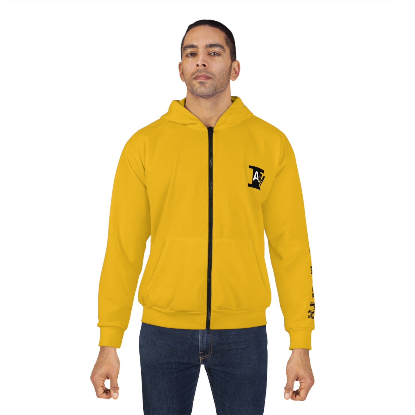 I Am: VALUABLE (I Know My Worth) - Unisex Zip Hoodie (Yellow)