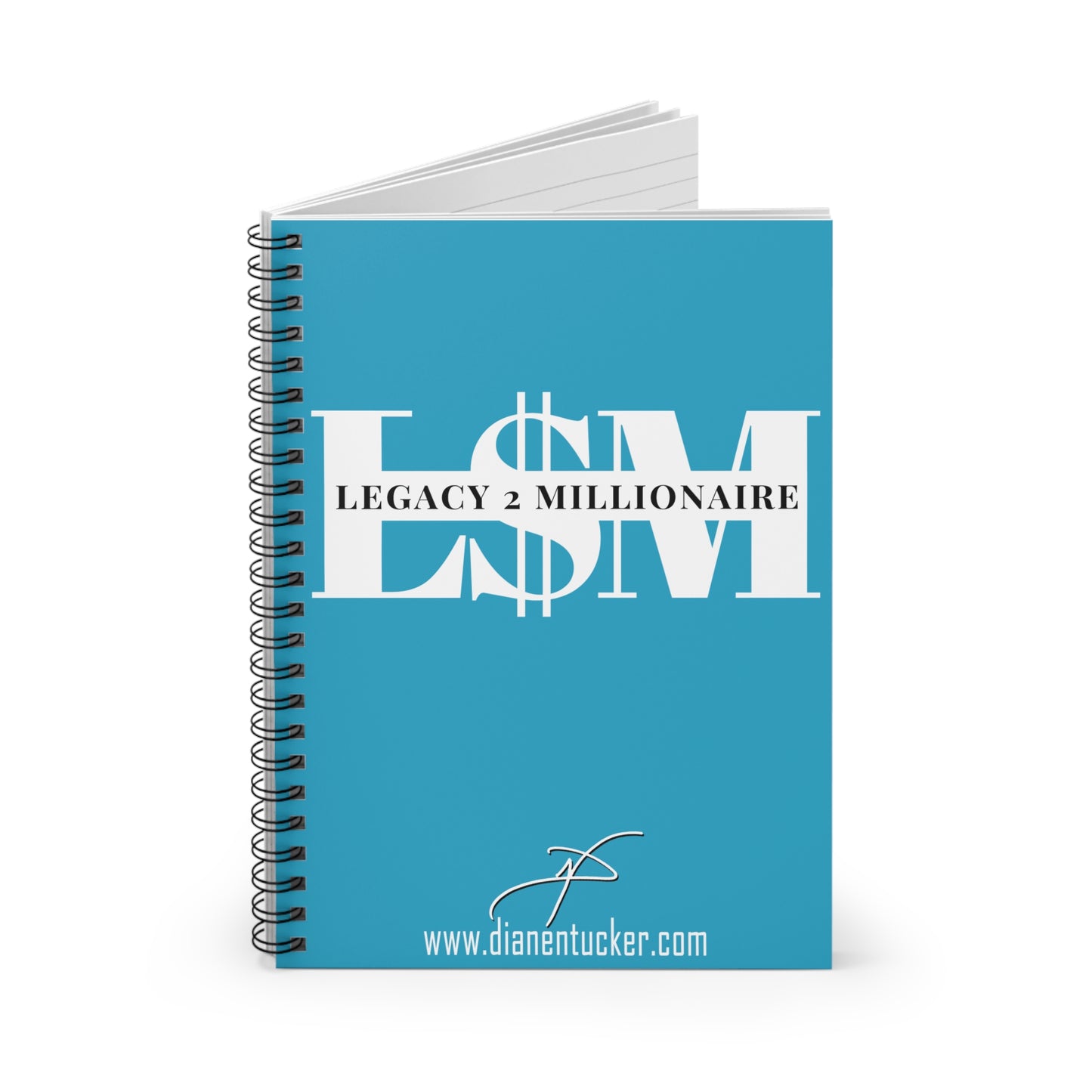 DNT: Legacy 2 Millionaire - Spiral Notebook - Ruled Line (Turquoise)