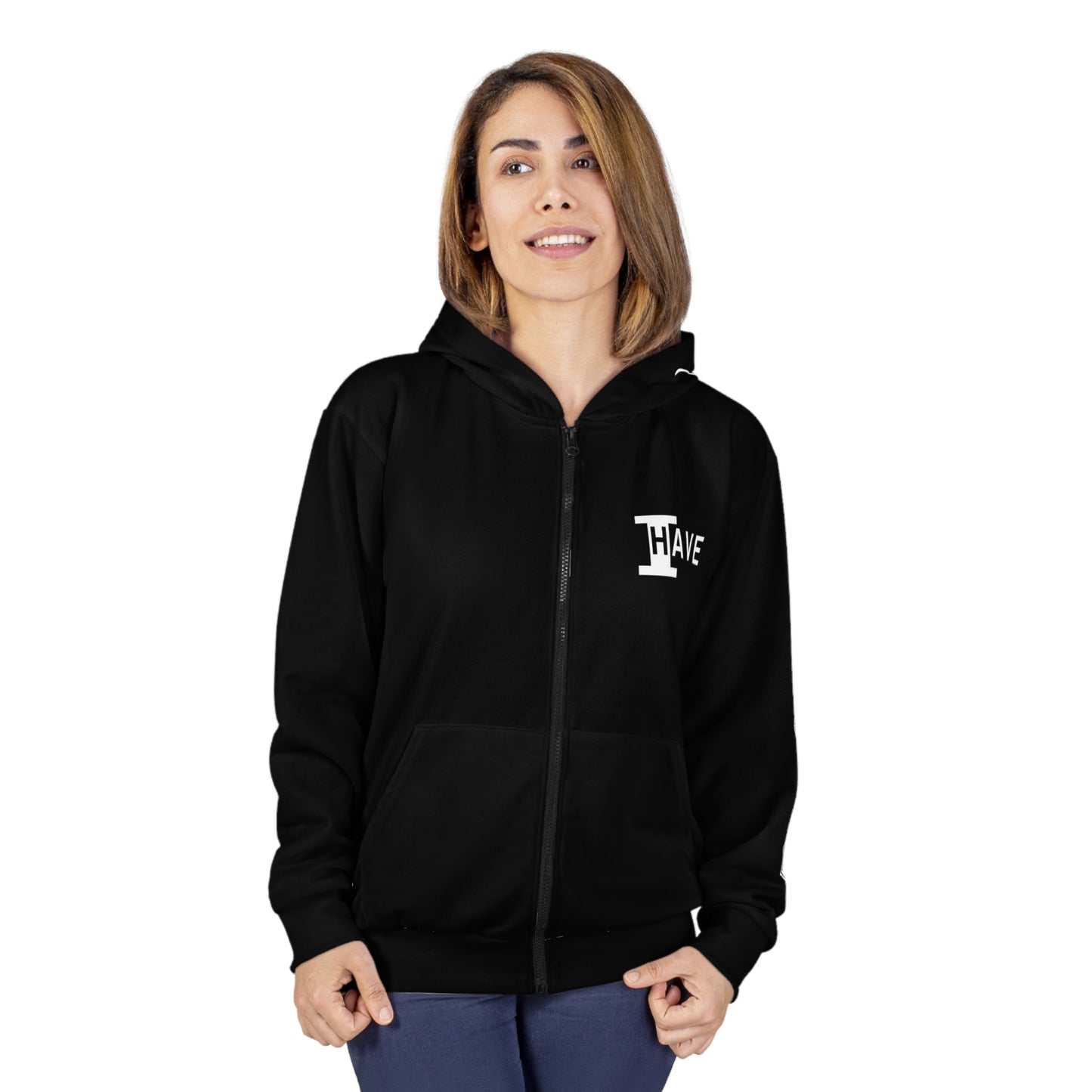 I Have: OVERCOME (It Is Under My Feet) - Unisex Zip Hoodie (Black)