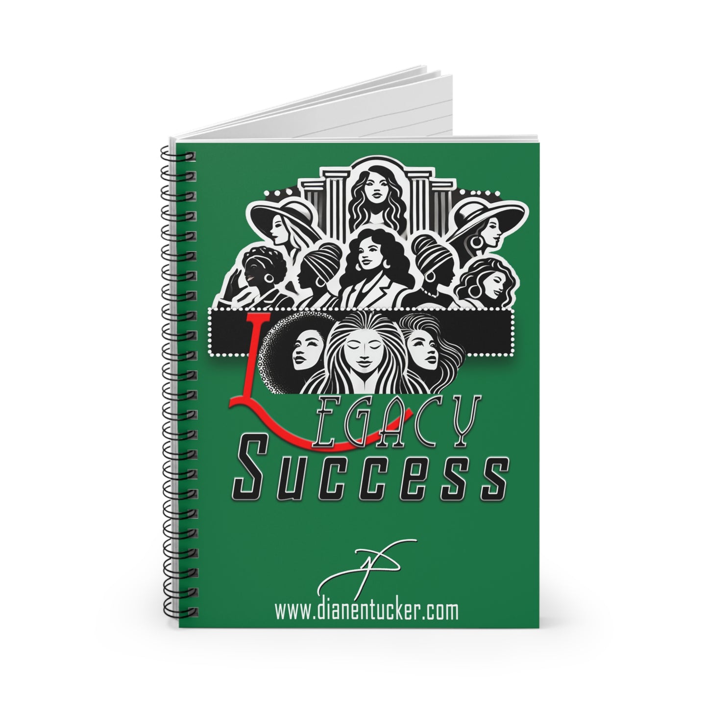 DNT: Legacy Success - Spiral Notebook - Ruled Line (Dark Green)