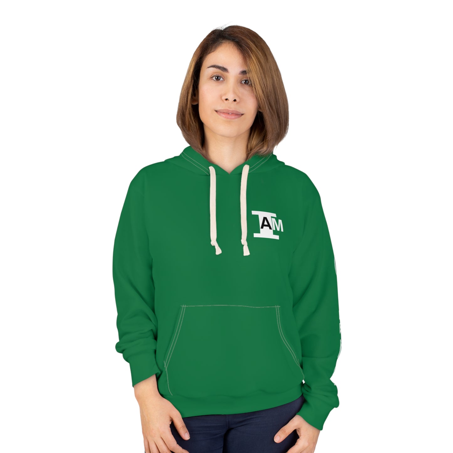 I Am: TUCKER - Unisex Pullover Hoodie (Green with White Letters)