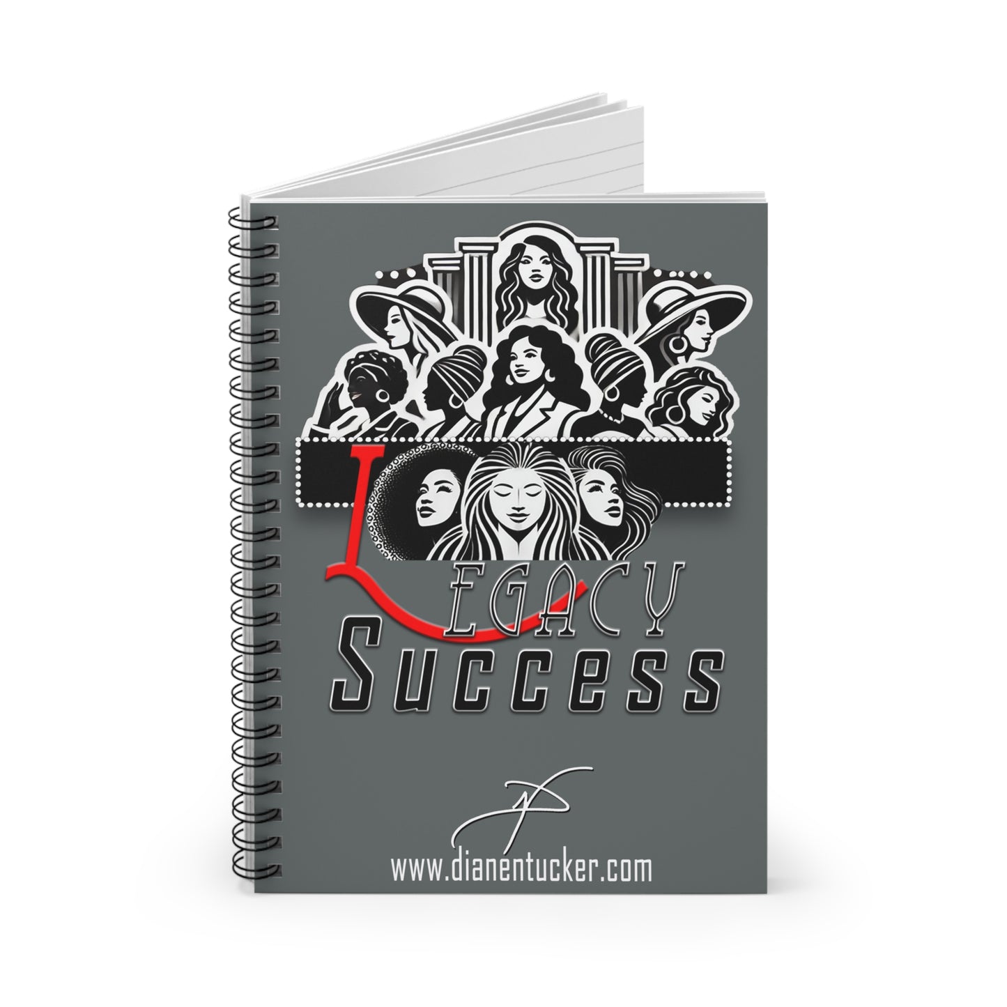 DNT: Legacy Success - Spiral Notebook - Ruled Line (Dark Grey)