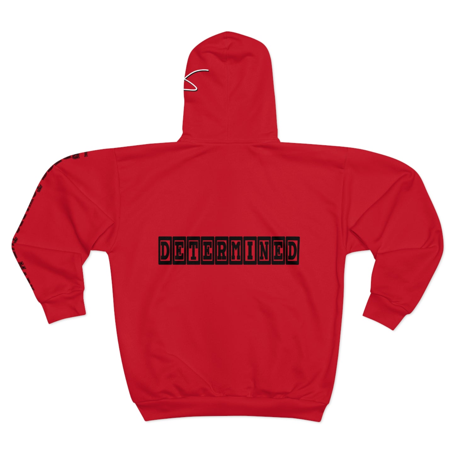 I Am: DETERMINED (I Press Towards The Mark) - Unisex Zip Hoodie (Red)