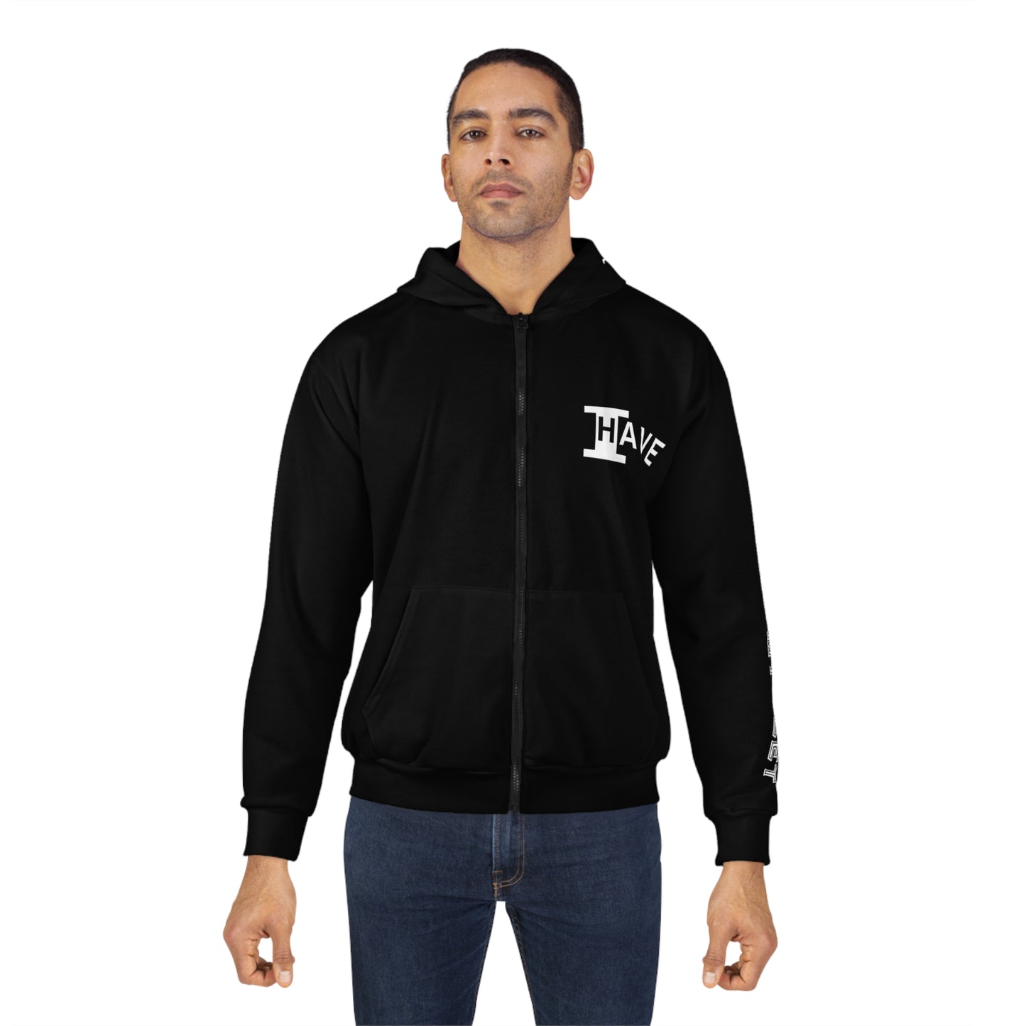 I Have: OVERCOME (It Is Under My Feet) - Unisex Zip Hoodie (Black)