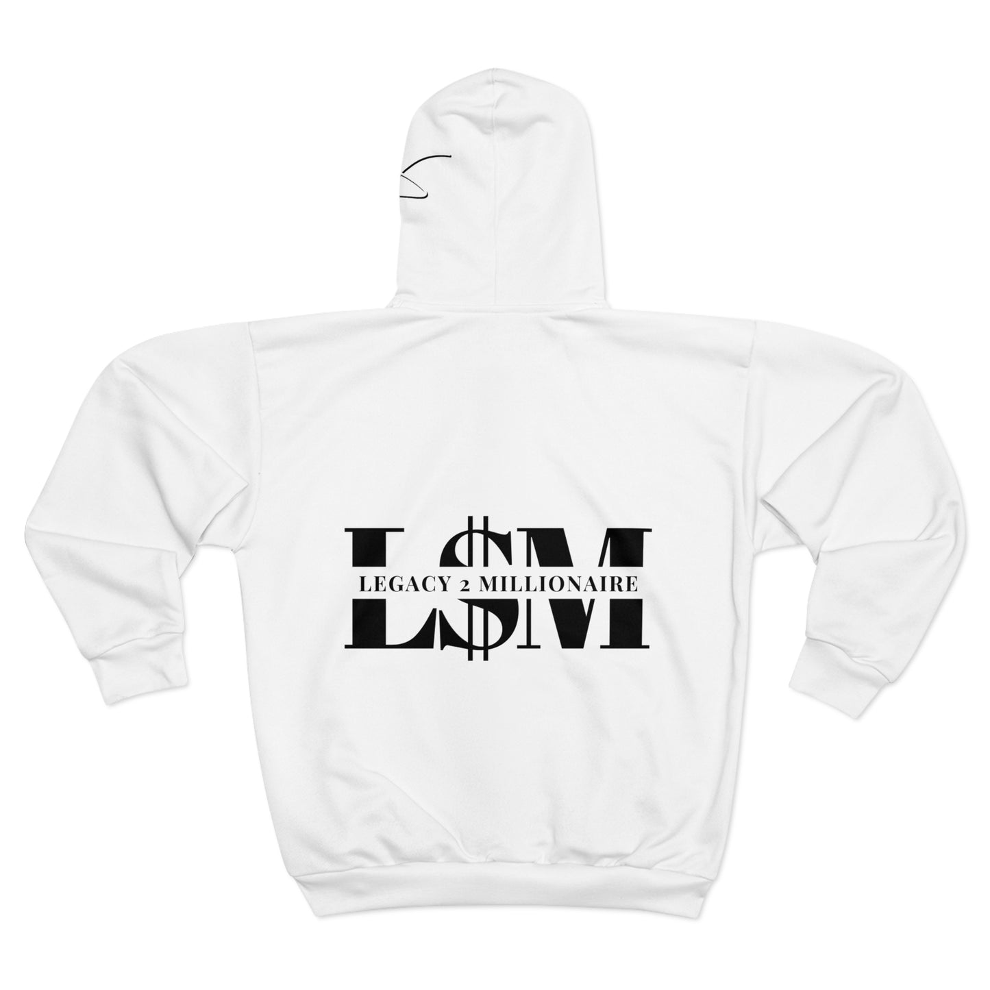 DNT: Legacy 2 Millionaire - Unisex Zip Hoodie (White)