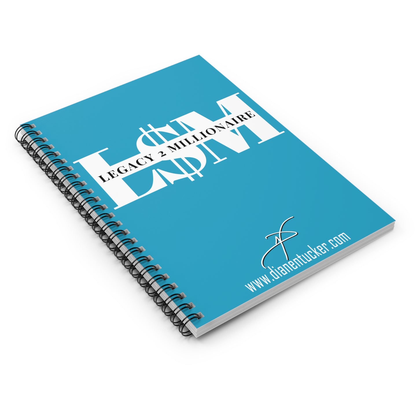 DNT: Legacy 2 Millionaire - Spiral Notebook - Ruled Line (Turquoise)