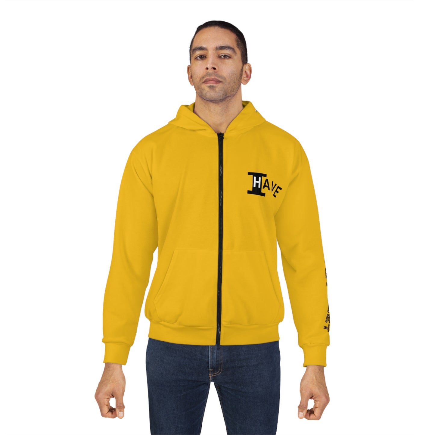 I Have: OVERCOME (It Is Under My Feet) - Unisex Zip Hoodie (Yellow)