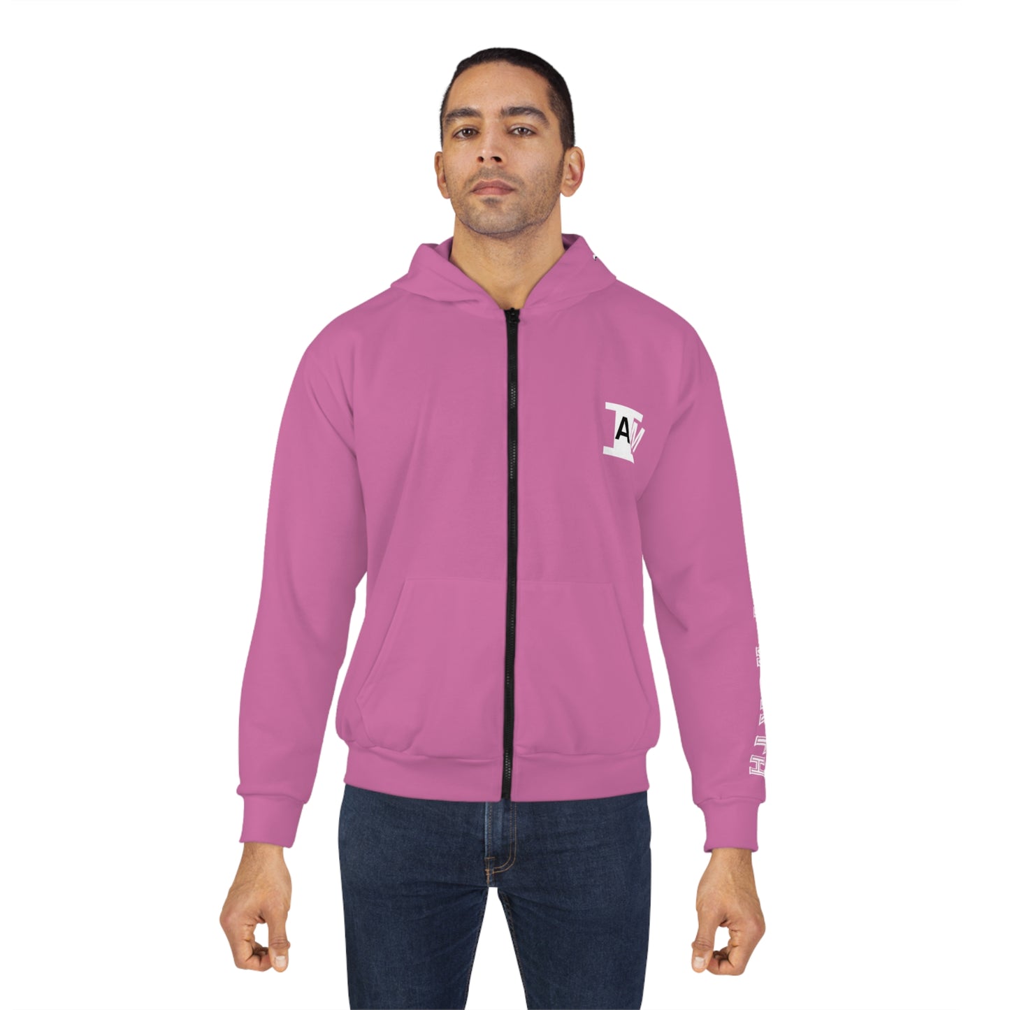 I Am: VALUABLE (I Know My Worth) - Unisex Zip Hoodie (Pink)