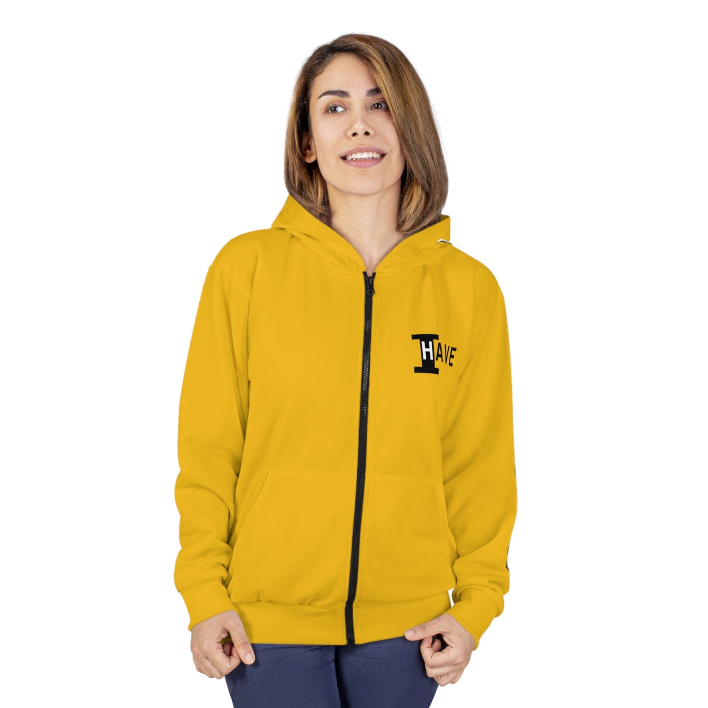 I Have: OVERCOME (It Is Under My Feet) - Unisex Zip Hoodie (Yellow)