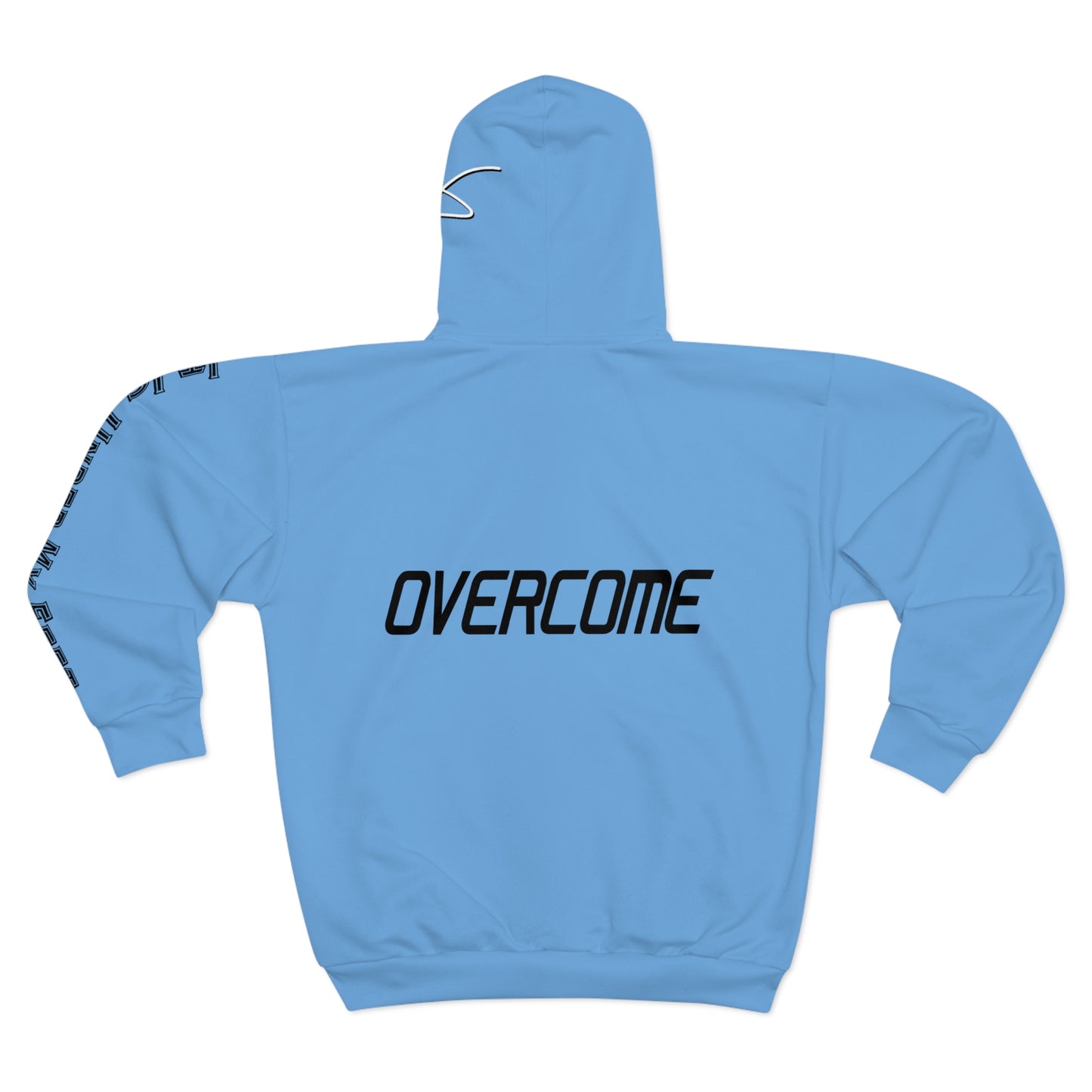 I Have: OVERCOME (It Is Under My Feet) - Unisex Zip Hoodie (Light Blue)