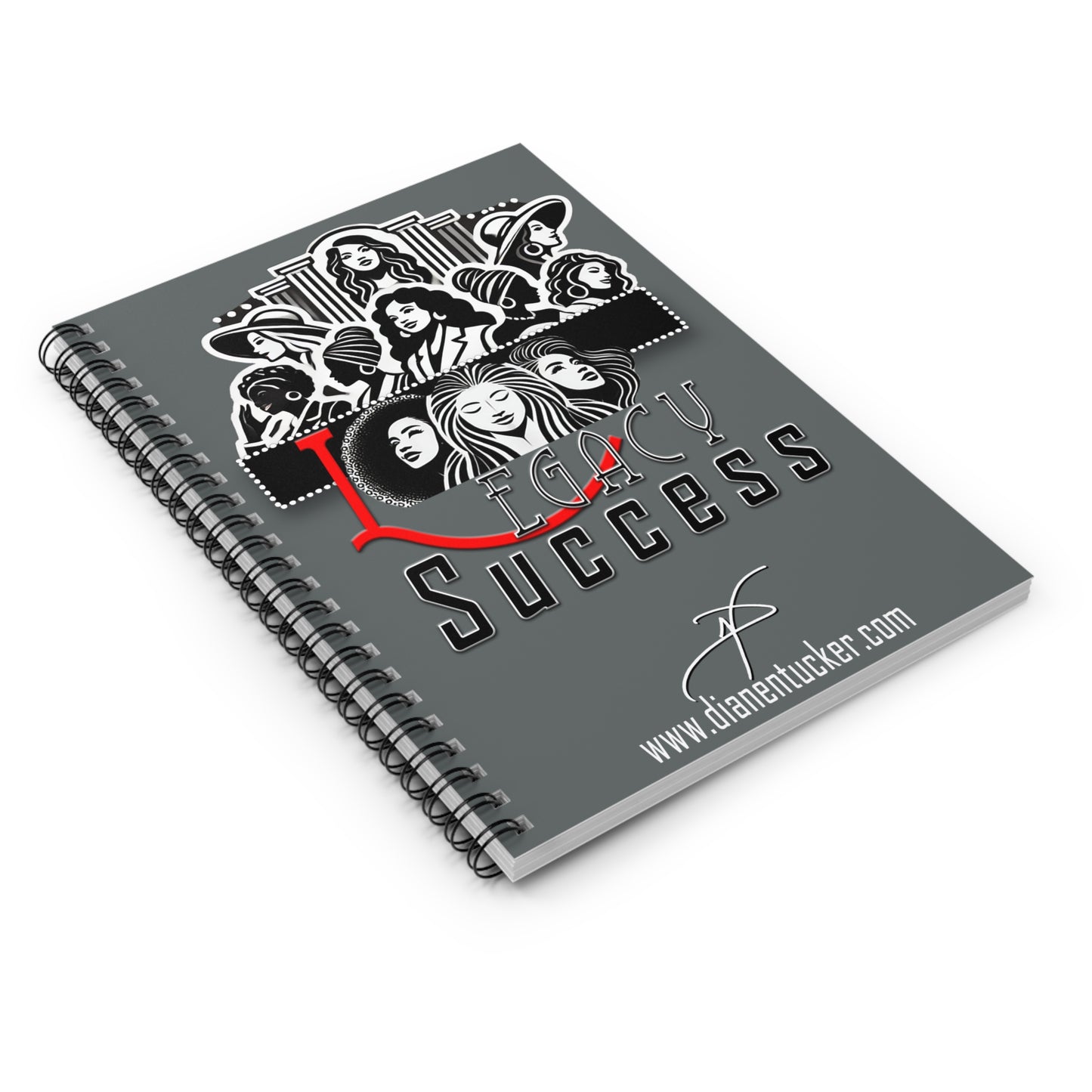 DNT: Legacy Success - Spiral Notebook - Ruled Line (Dark Grey)